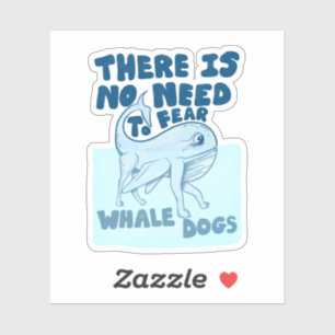 Whale Dog funny creature Sticker