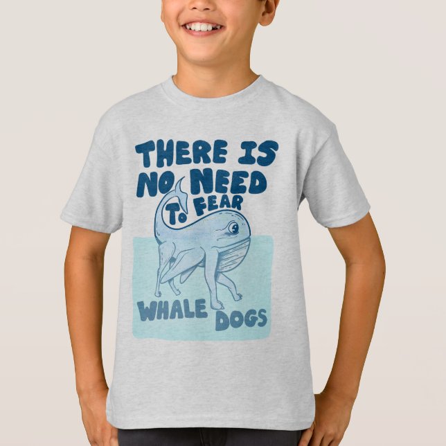 Whale Dog funny creature T-Shirt (Front)