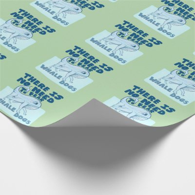 Whale Dog funny creature Wrapping Paper