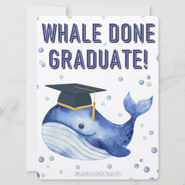 WHALE DONE GRADUATE! CARD (Front)
