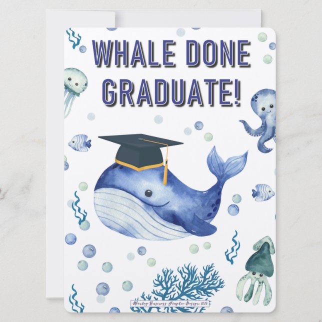 WHALE DONE GRADUATE! CARD (Front)