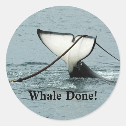 Whale Done Sticker