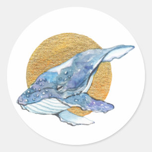 Whale Dream Classic Round Sticker