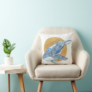 Whale Dream Throw Pillow