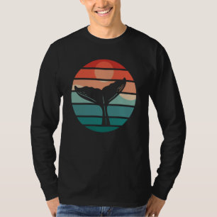 Whale Fin Sunset Whale Watcher T-Shirt