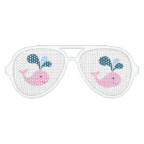 WHALE. FISH. CUTE PINK WHALE ILLUSTRATION AVIATOR SUNGLASSES WHALE. FISH. CUTE PINK WHALE ILLUSTRATION AVIATOR SUNGLASSES