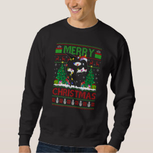 Whale Fish  Xmas Tree Ugly Santa Whale Christmas Sweatshirt
