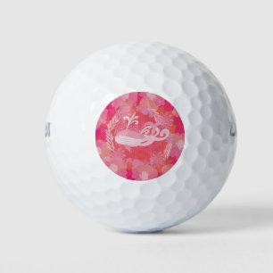 Whale flower of life golf balls