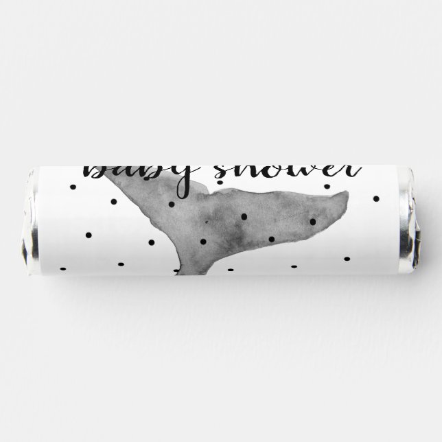 Whale Fluke Watercolor Elegant Baby Shower    Breath Savers® Mints (Left)