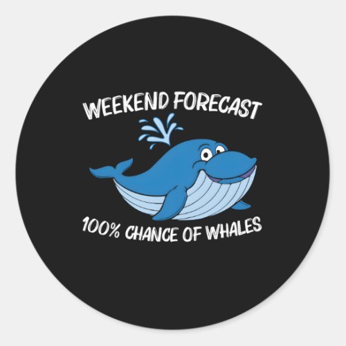 Whale For Orca Narwhal Blue Whales Classic Round Sticker