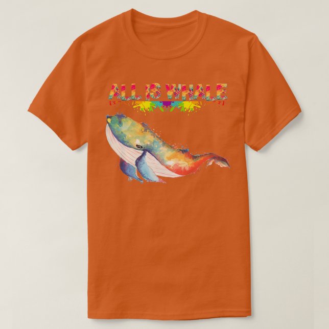 Whale Funny Pun Whale Gift Gifts Ocean Comfort Col T-Shirt (Design Front)