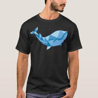 Whale geometric origami abstract T-Shirt