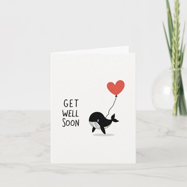 Whale Get Well Card (Front)