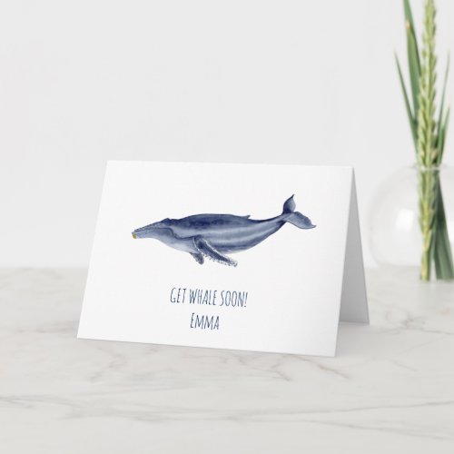 Whale Get well soon card