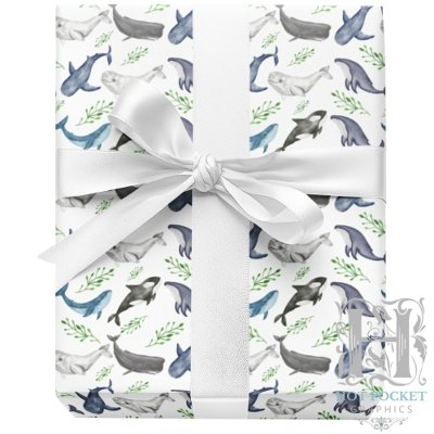 Whale Gift Wrapping Paper