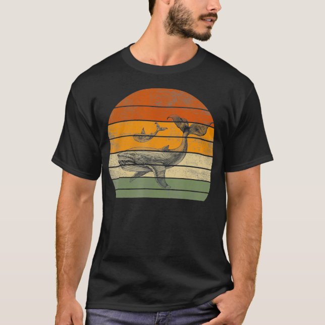 Whale Gifts For Women Men Funny Whale Print Graphi T-Shirt (Front)