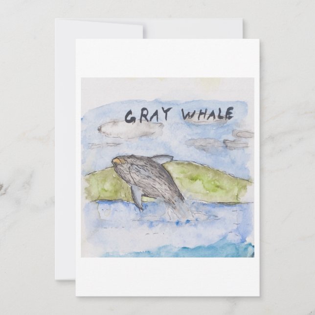 Whale Greeting Card (Front)