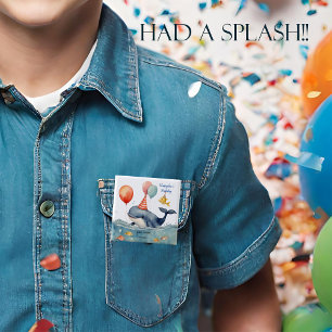 Whale Had a Splash Boys Birthday Personalized Button