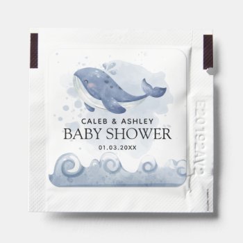 Whale Hand Sanitizer Packet Wipes by PerfectPrintableCo at Zazzle