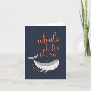 Whale Hello Letterpress Thank You Card