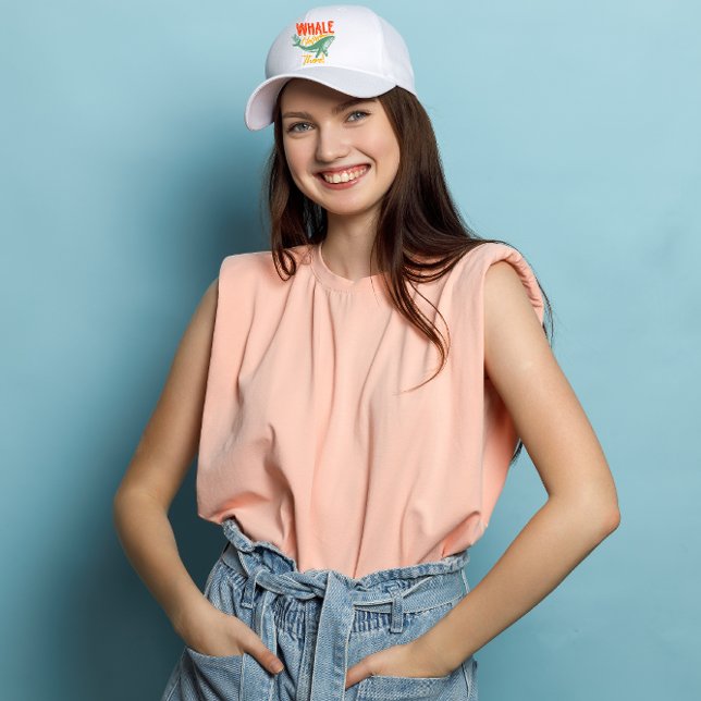 Whale Hello There Blue Whale Sea Life Snap Back Hat (Creator Uploaded)