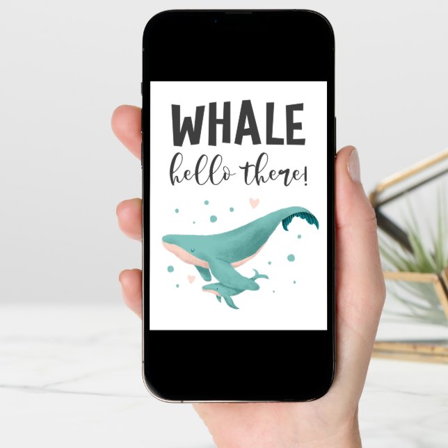 Whale Hello There Card (Front Digital)
