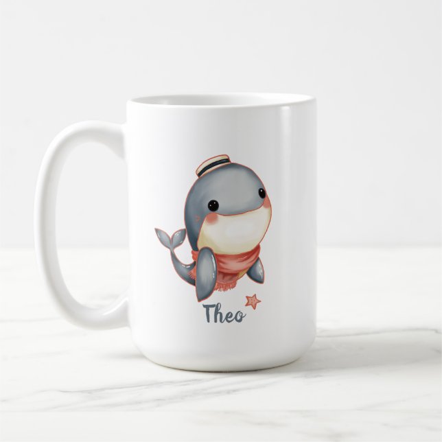 Whale Hello There! Coffee Mug (Left)
