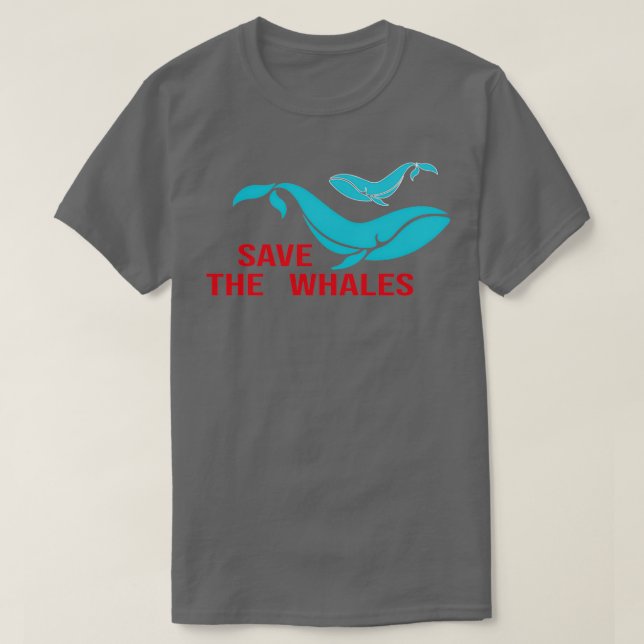Whale Hunting Protest Save The Whales Stop Whaling T-Shirt (Design Front)