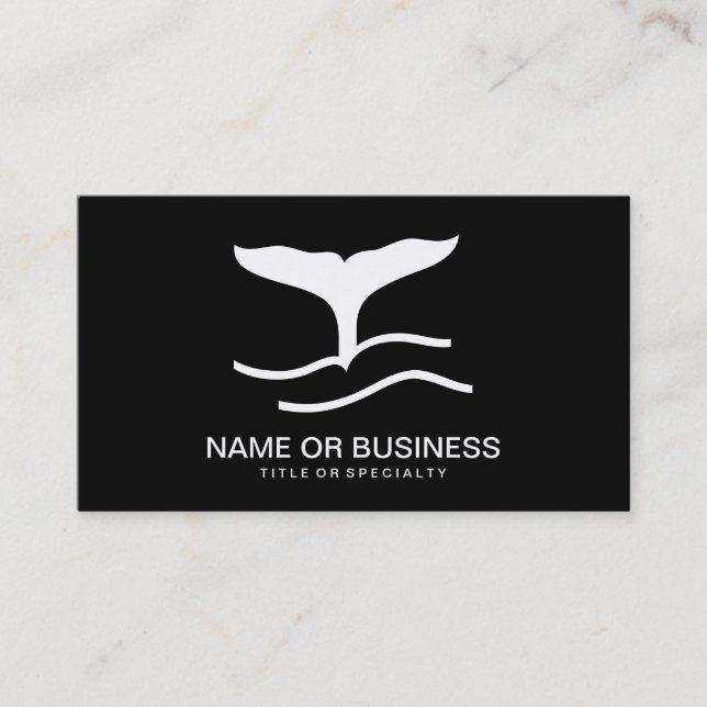 whale icon business card (Front)