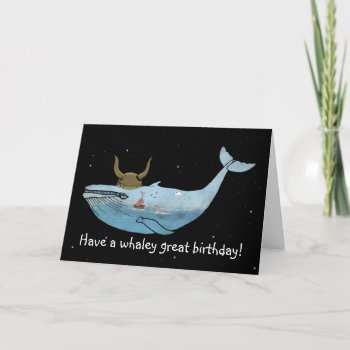 Whale Illustration Card by Brouhaha_Bazaar at Zazzle