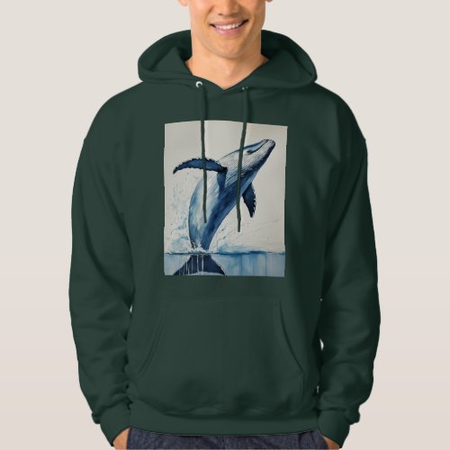 Whale image  hoodie