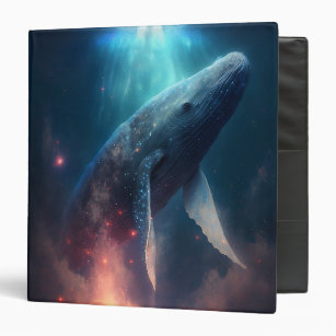 Whale In The Sky Fantasy Art 3 Ring Binder