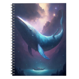 Whale In The Sky Fantasy Art Notebook