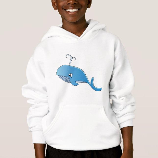Whale - Kids' Pullover Hoodie (Front)