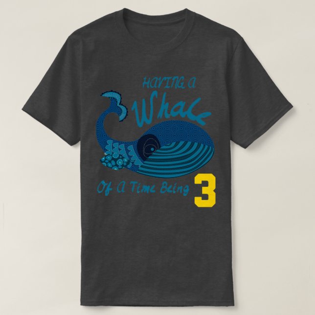 Whale Kids Shirt 3rd Birthday Gift Boys (Design Front)