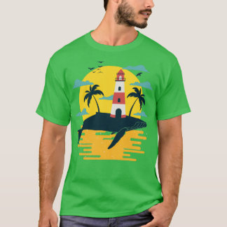 Whale Lighthouse 1 T-Shirt