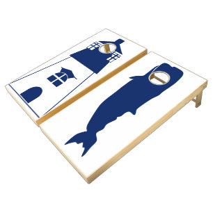 Whale & Lighthouse Cornhole Set