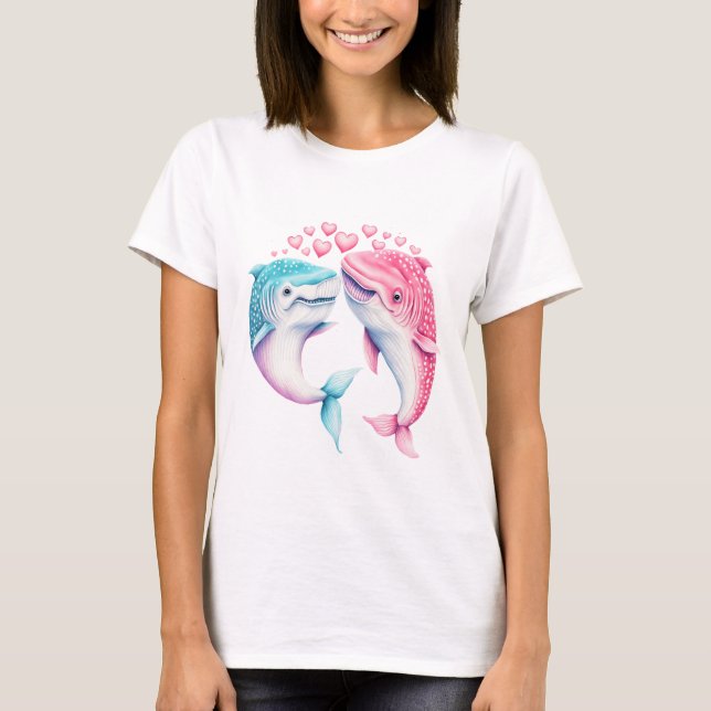 Whale Love: A Romantic Tale of Affectionate Souls T-Shirt (Front)