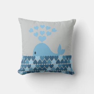 Whale Love Throw Pillow