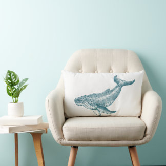 whale lumbar pillow