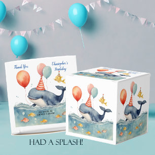 Whale Make a Splash Boy's Birthday Favor Boxes