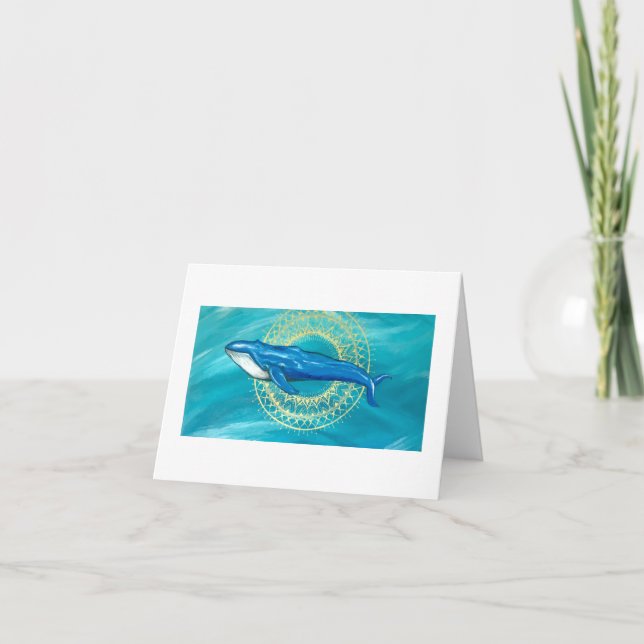 Whale Medicine Folded Note Card (Front)