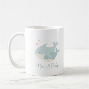 Whale Mom And Baby Coffee Mug