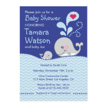 Whale Mommy and Baby Love - Baby Shower Invitation