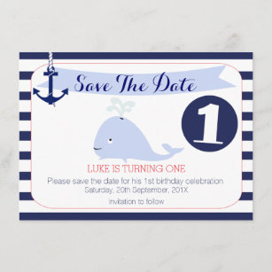 1st Birthday Save The Date Cards Zazzle