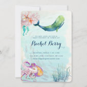 Whale Nautical Baby Shower Invite (Front)
