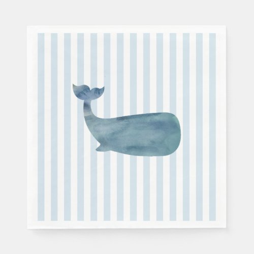 Whale Nautical Stripe Pattern Napkins