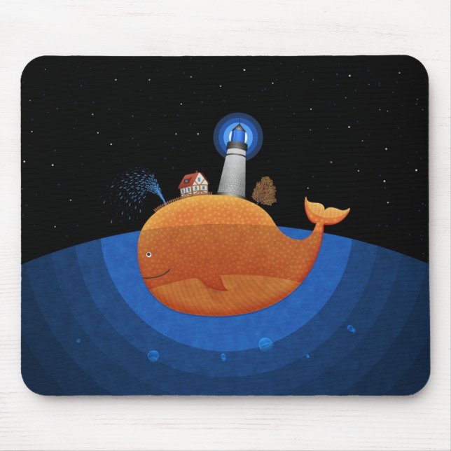 Whale (Night) Mouse Pad (Front)