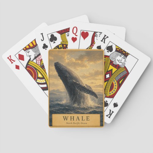 Whale North Pacific VINTAGE Poker Cards