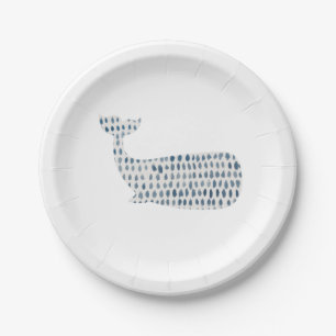 Whale Ocean Pebbles Sea Glass Paper Plates